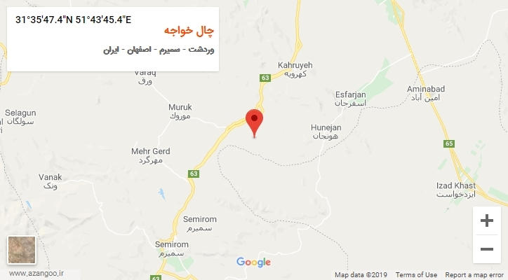روستای چال خواجه بر روی نقشه
