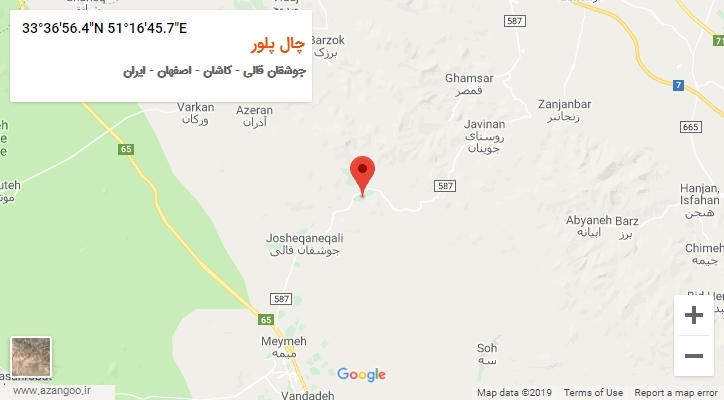 روستای چال پلور بر روی نقشه