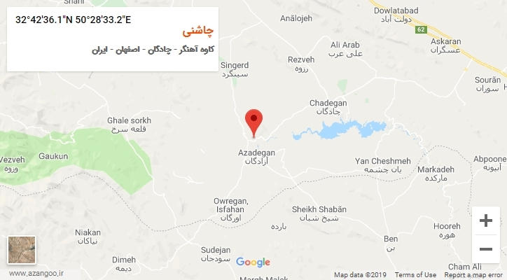 روستای چاشنی بر روی نقشه