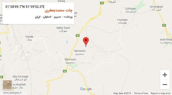 روستای چات محمدجعفری بر روی نقشه