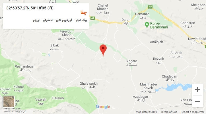 روستای چقا بر روی نقشه