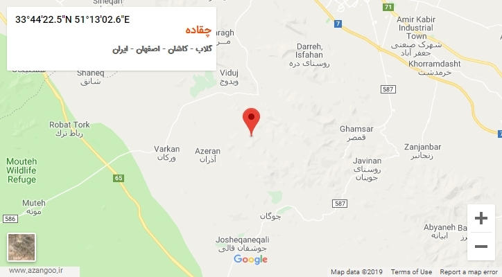 روستای چقاده بر روی نقشه
