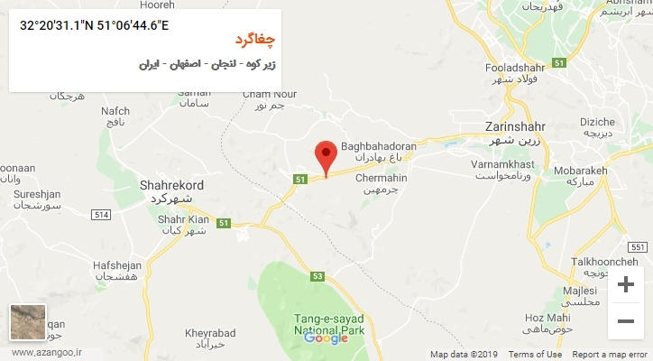 روستای چغاگرد بر روی نقشه