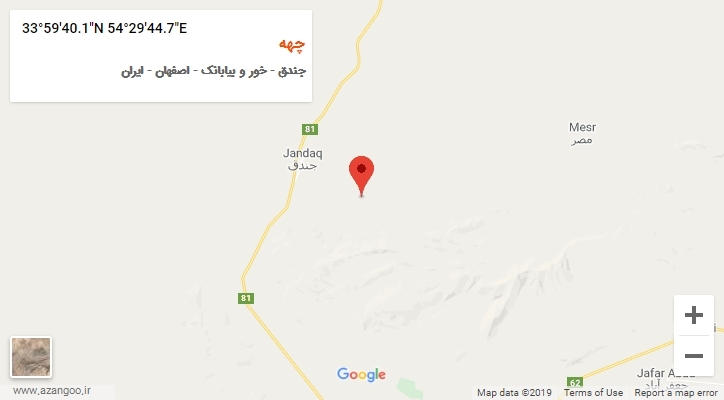 روستای چهه بر روی نقشه