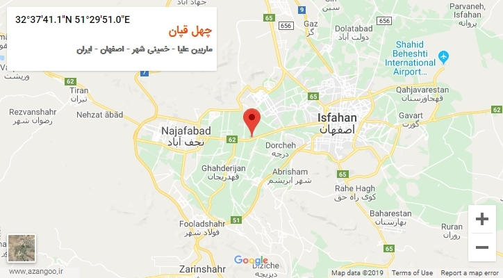 روستای چهل قپان بر روی نقشه