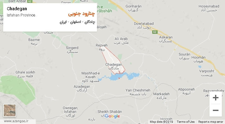 دهستان چنارود جنوبی بر روی نقشه