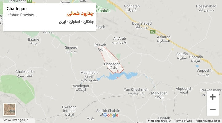 دهستان چنارود شمالی بر روی نقشه