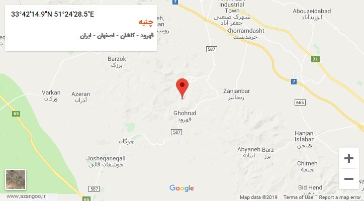 روستای چنبه بر روی نقشه