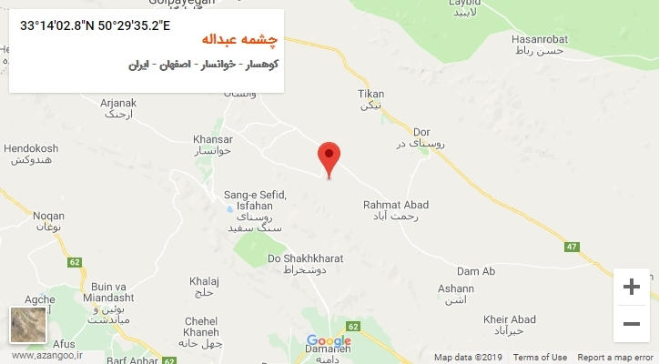 روستای چشمه عبداله بر روی نقشه