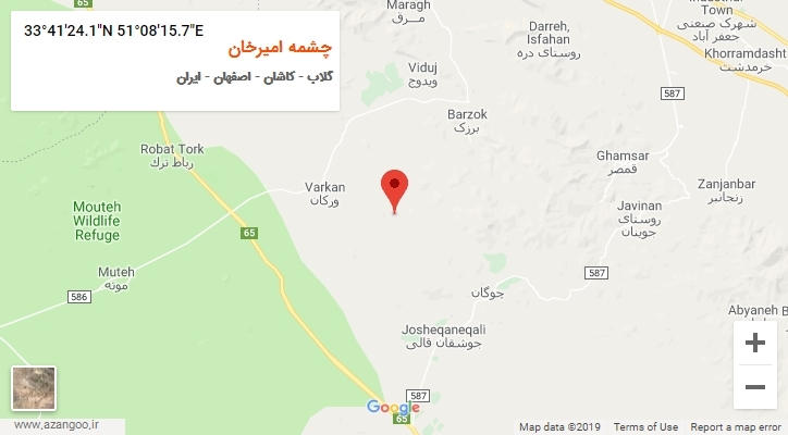 روستای چشمه امیرخان بر روی نقشه