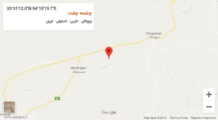 روستای چشمه چفت بر روی نقشه