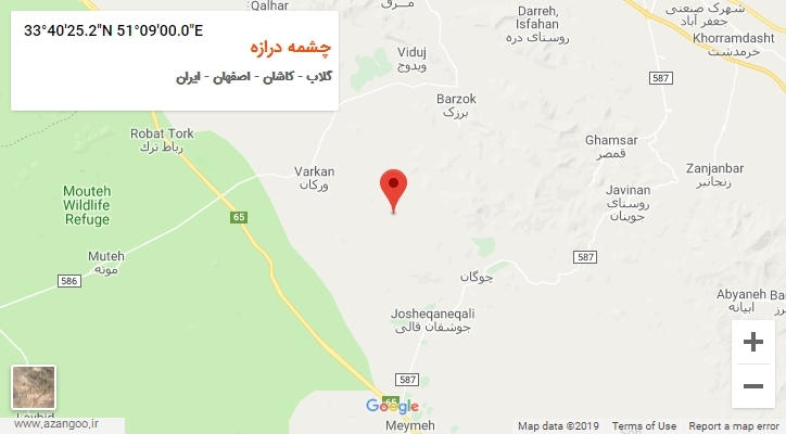 روستای چشمه درازه بر روی نقشه