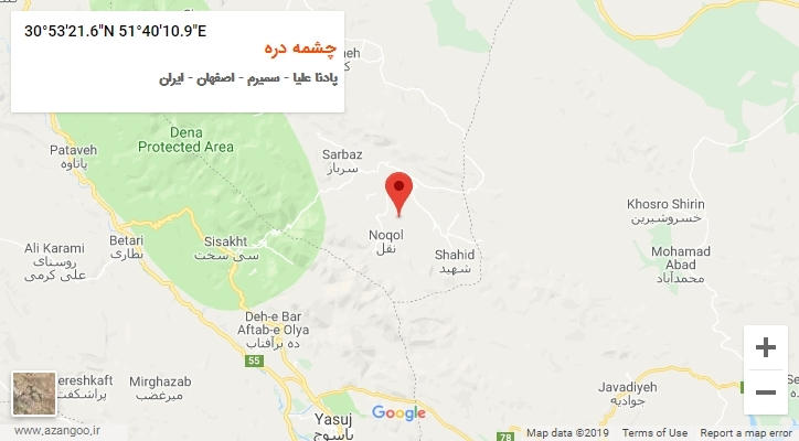 روستای چشمه دره بر روی نقشه