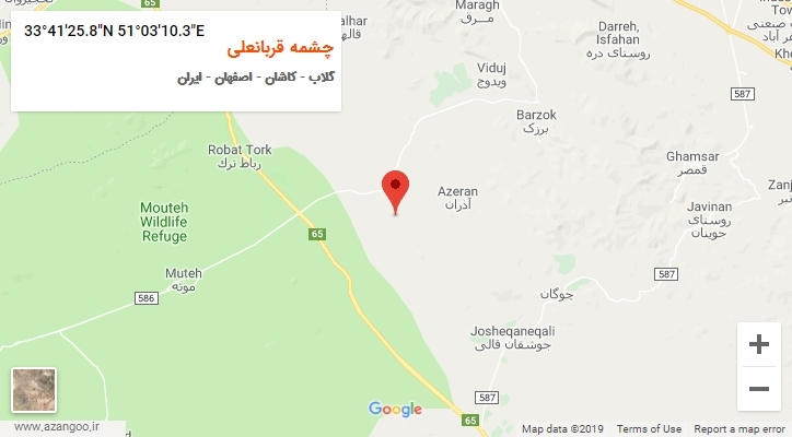 روستای چشمه قربانعلی بر روی نقشه