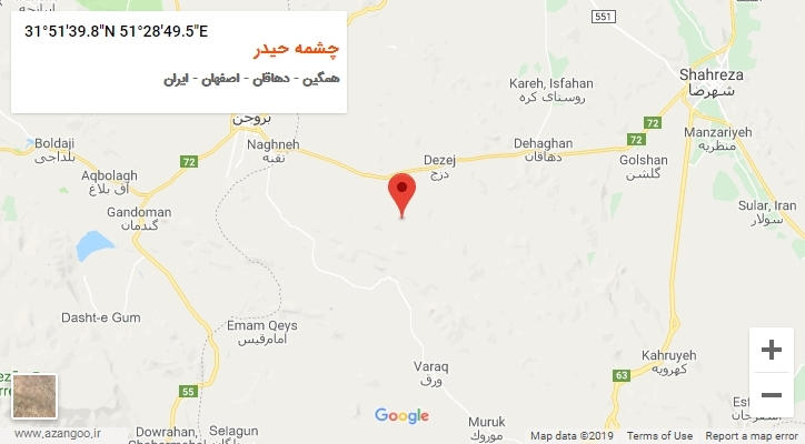 روستای چشمه حیدر بر روی نقشه