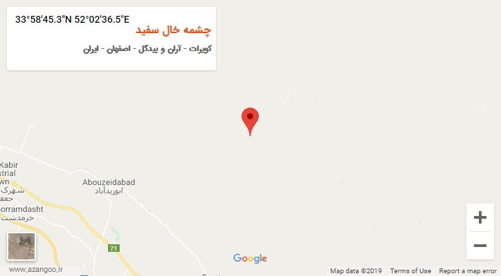 روستای چشمه خال سفید بر روی نقشه