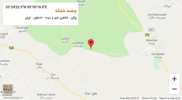 روستای چشمه خشکه بر روی نقشه