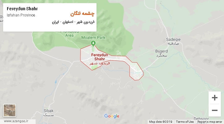دهستان چشمه لنگان بر روی نقشه