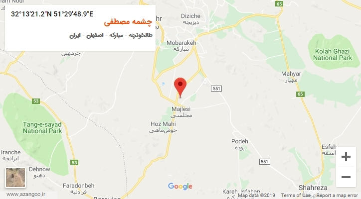 روستای چشمه مصطفی بر روی نقشه