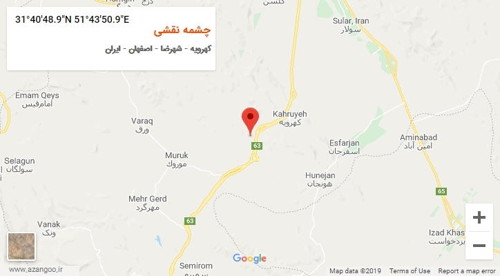 روستای چشمه نقشی بر روی نقشه