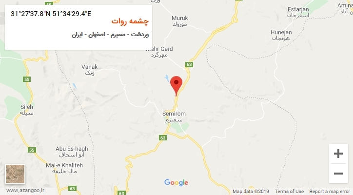 روستای چشمه روات بر روی نقشه