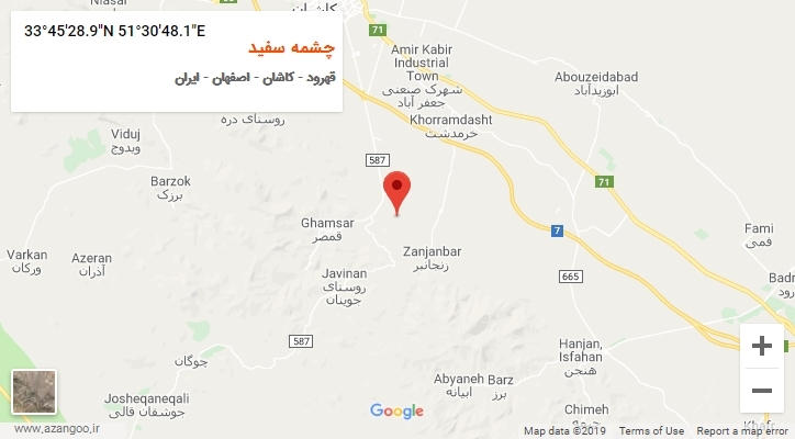 روستای چشمه سفید بر روی نقشه
