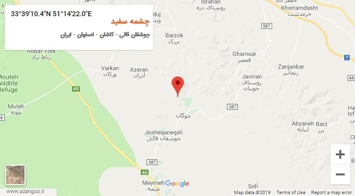 روستای چشمه سفید بر روی نقشه