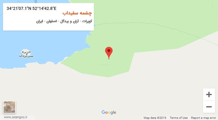 روستای چشمه سفیداب بر روی نقشه