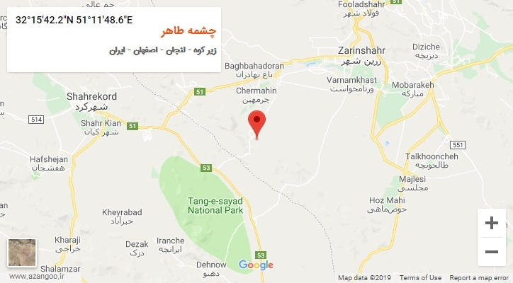 روستای چشمه طاهر بر روی نقشه