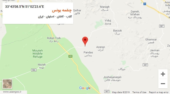 روستای چشمه یونس بر روی نقشه