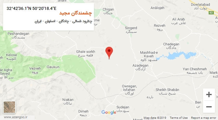 روستای چشمندگان مجید بر روی نقشه