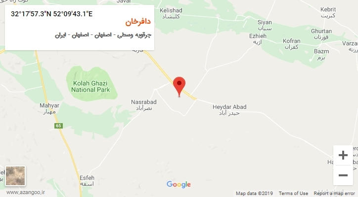روستای دافرخان بر روی نقشه