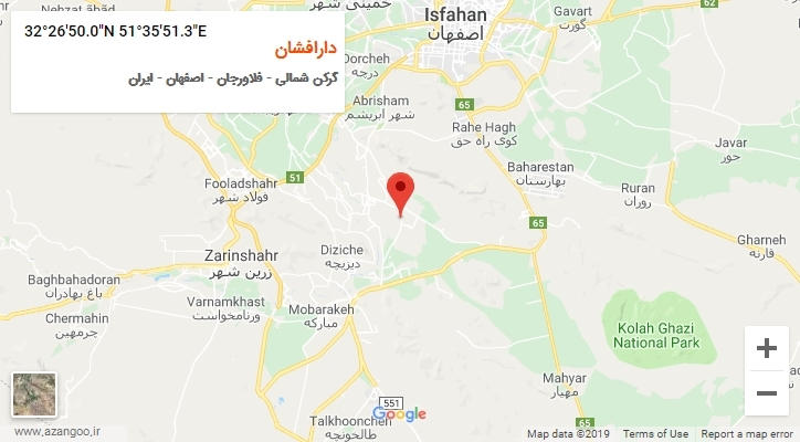 روستای دارافشان بر روی نقشه