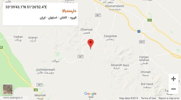 روستای دارمندبالا بر روی نقشه
