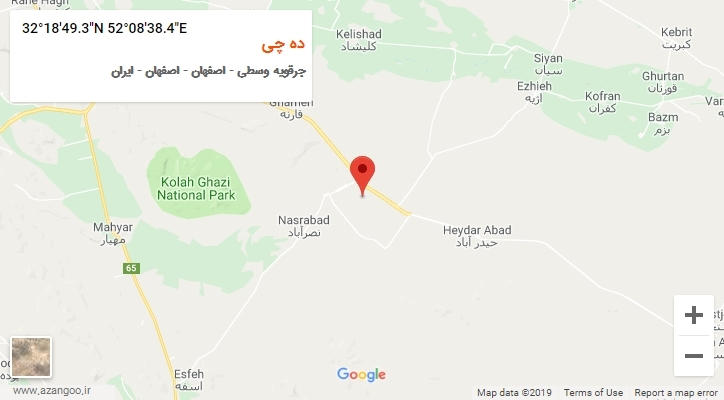 روستای ده چی بر روی نقشه