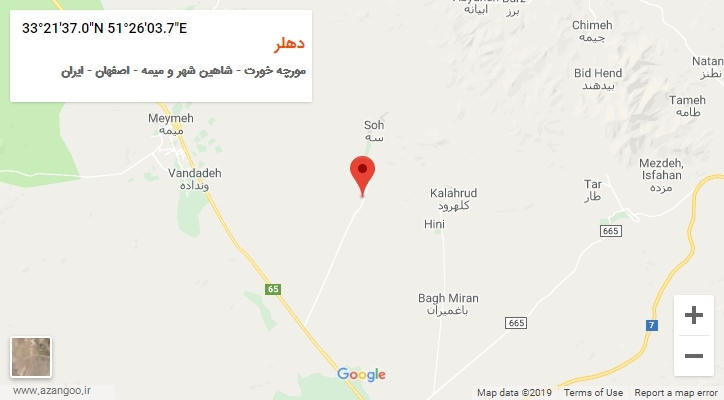 روستای دهلر بر روی نقشه