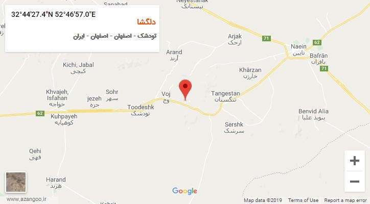 روستای دلگشا بر روی نقشه