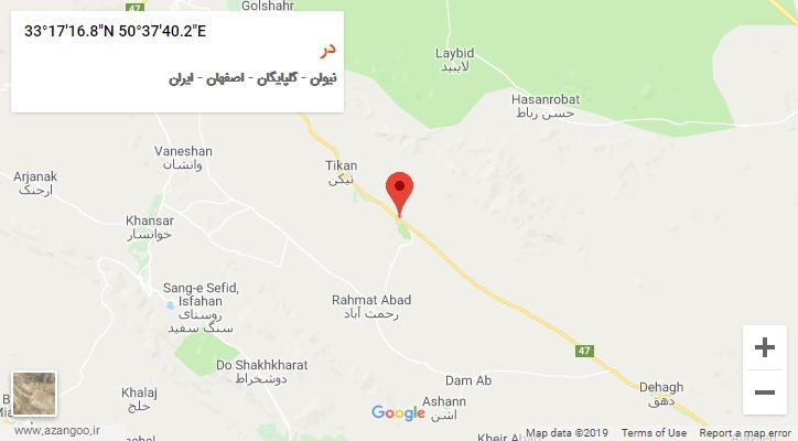 روستای در بر روی نقشه