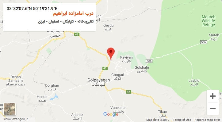 روستای درب امامزاده ابراهیم بر روی نقشه