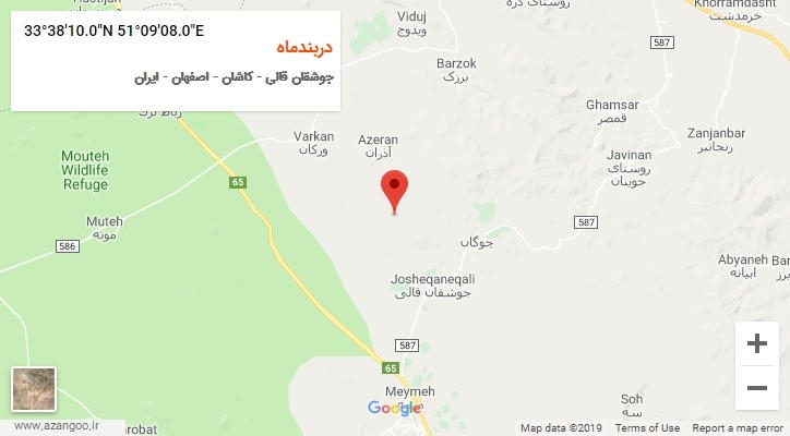 روستای دربندماه بر روی نقشه
