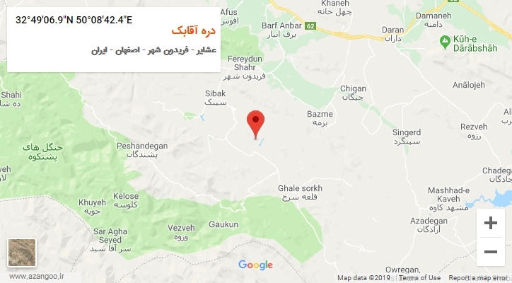 روستای دره آقابک بر روی نقشه