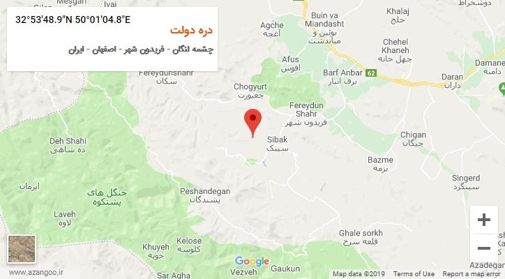 روستای دره دولت بر روی نقشه