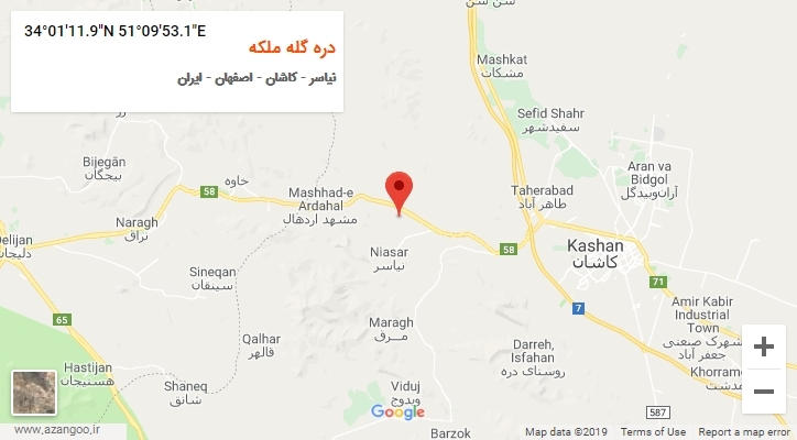 روستای دره گله ملکه بر روی نقشه