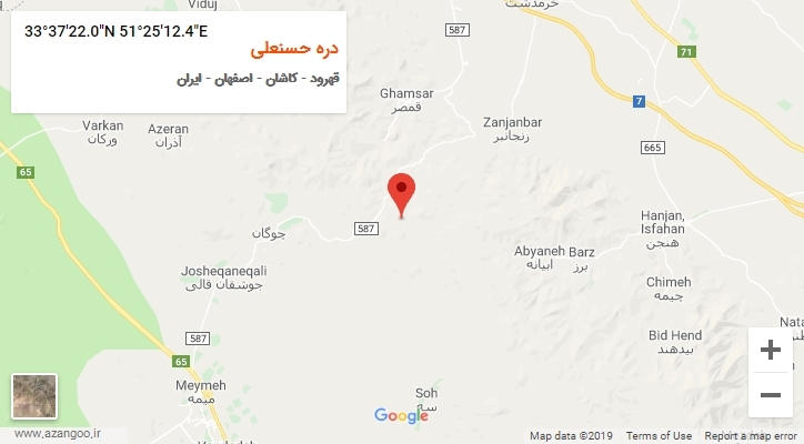 روستای دره حسنعلی بر روی نقشه