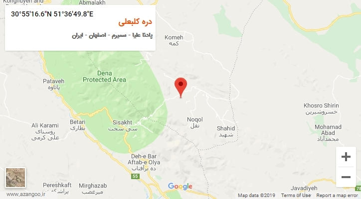 روستای دره کلبعلی بر روی نقشه
