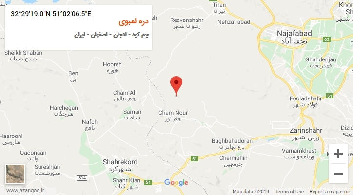 روستای دره لمبوی بر روی نقشه