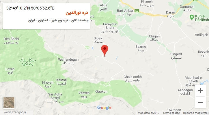 روستای دره نورالدین بر روی نقشه