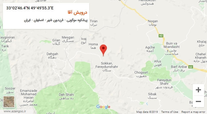 روستای درویش آقا بر روی نقشه