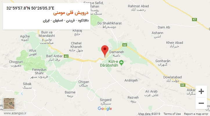 روستای درویش قلی مومنی بر روی نقشه