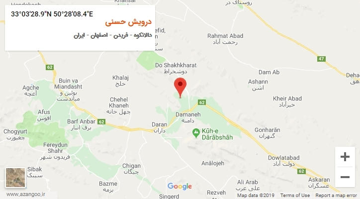 روستای درویش حسنی بر روی نقشه